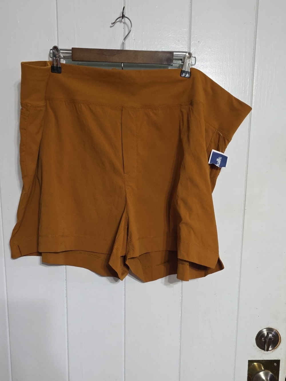NWT Athleta Women's High-Rise Rust-Orange Active Shorts Pull On Stretch Sz 24